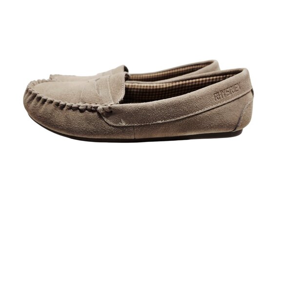 Rheson Womens Suede Loafers Size 10 Beige - Picture 8 of 14